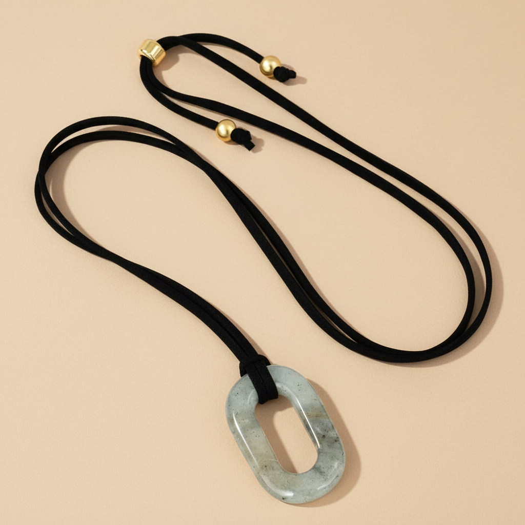 Suede Labradorite Serenity Necklace