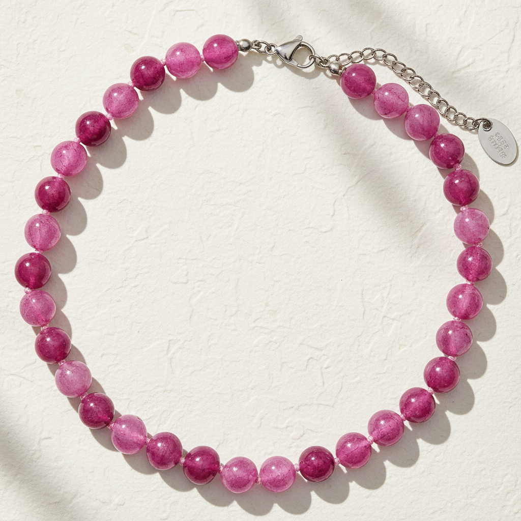 Radiant Rose Quartz Choker Necklace