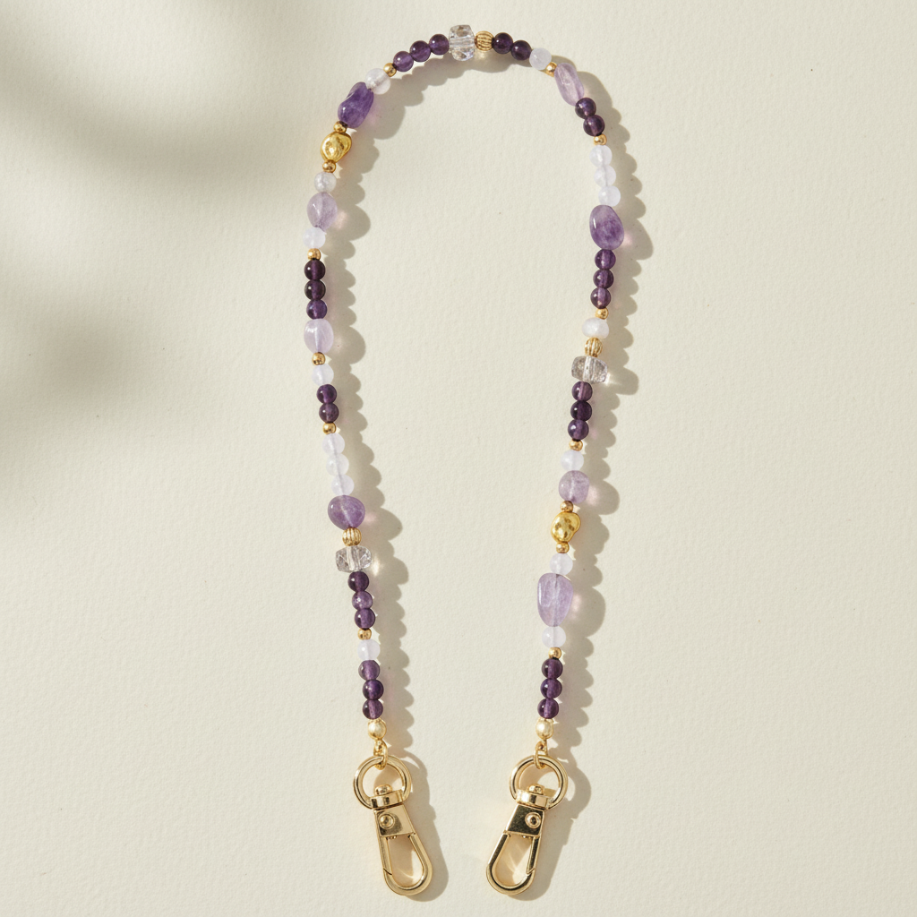 Amethyst Glow Phone Chain
