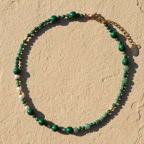 Green Agate & Pearl Harmony Necklace