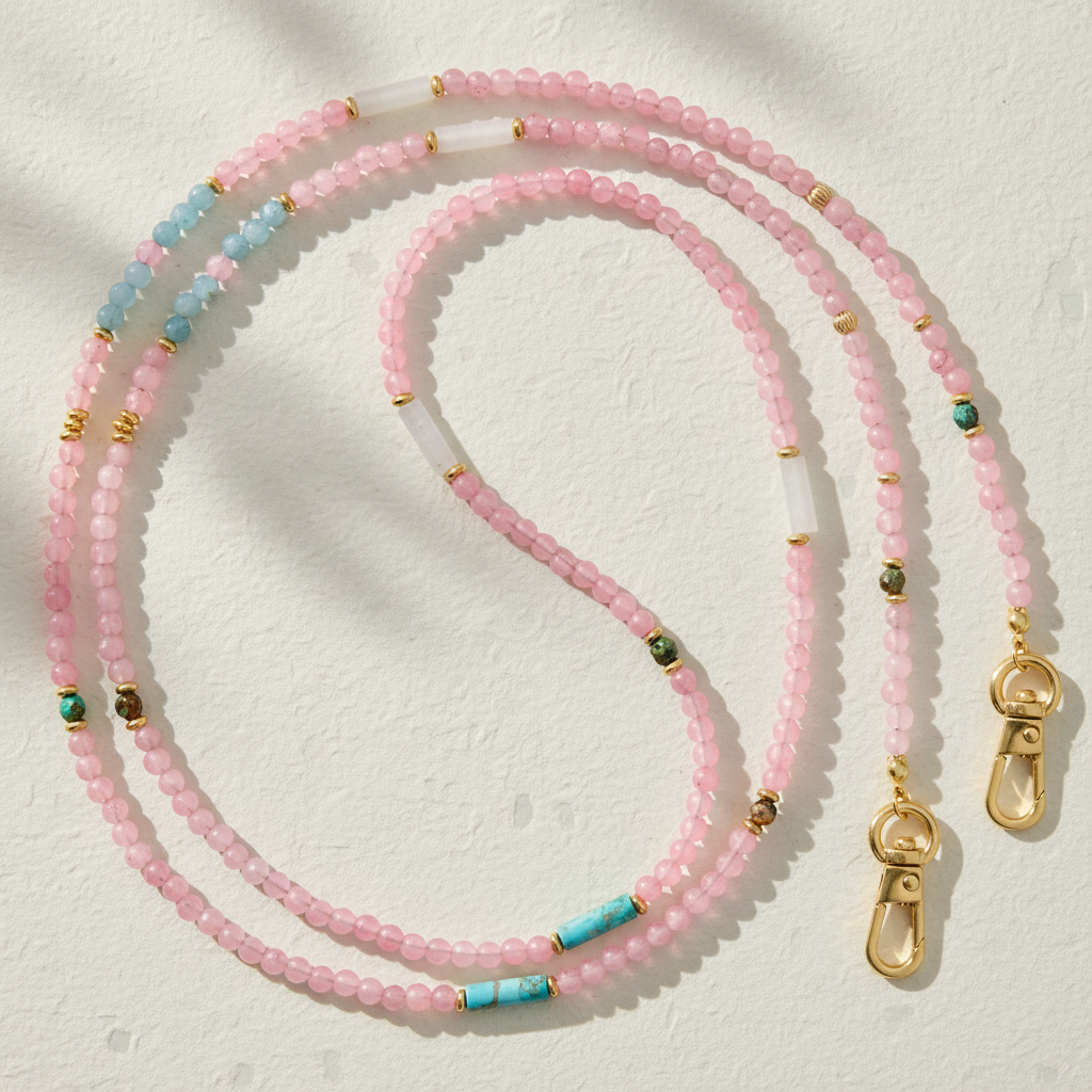Pink Jade Serenity Phone Chain
