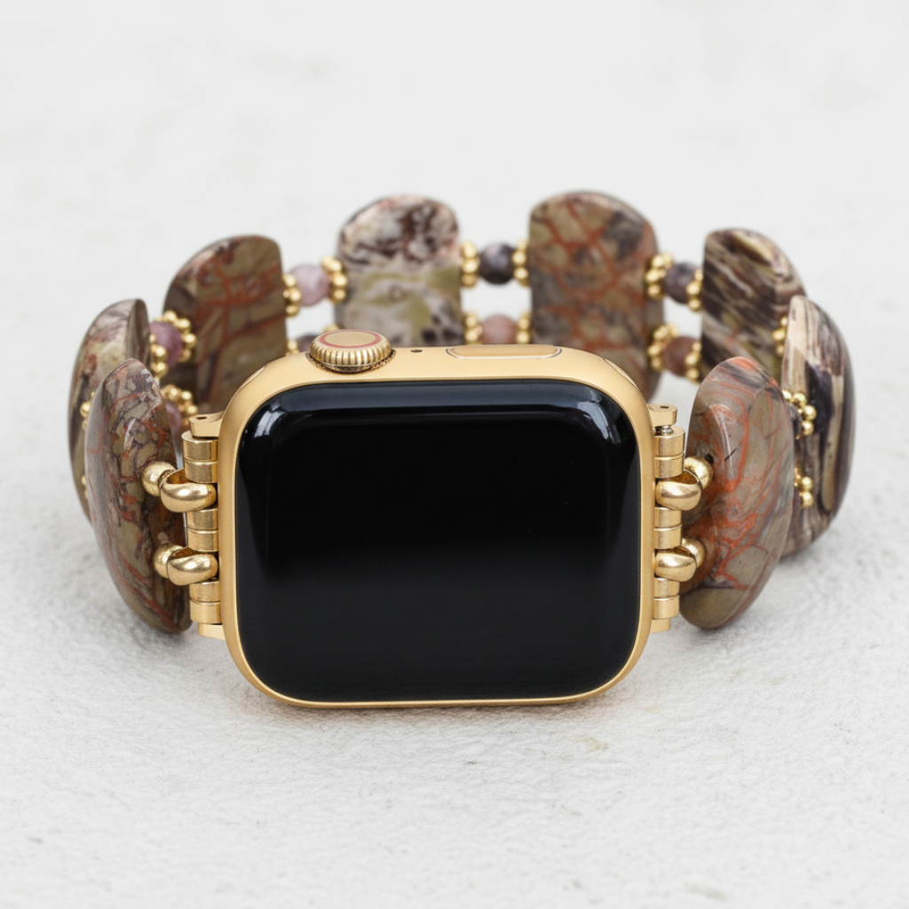 Desert Horizon Agate Stretch Apple Watch Strap