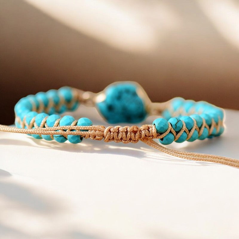 Ethnic Turquoise Charm Bracelet