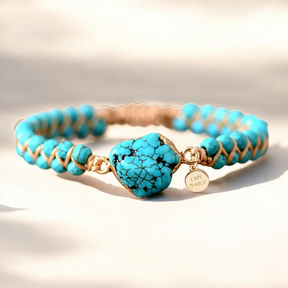 Ethnic Turquoise Charm Bracelet