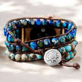 Graceful Blue Jasper Apple Watch Strap