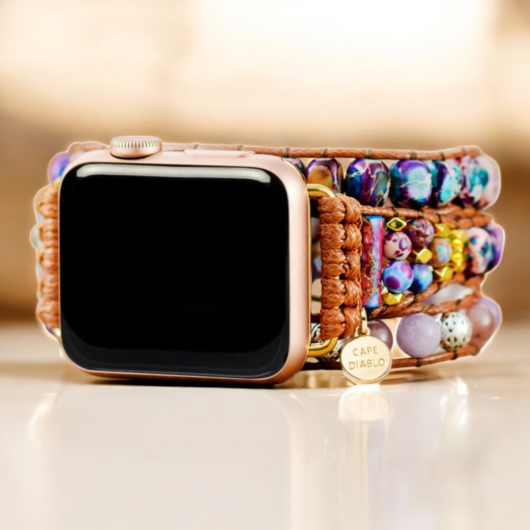 Graceful Purple Jasper Apple Watch Strap
