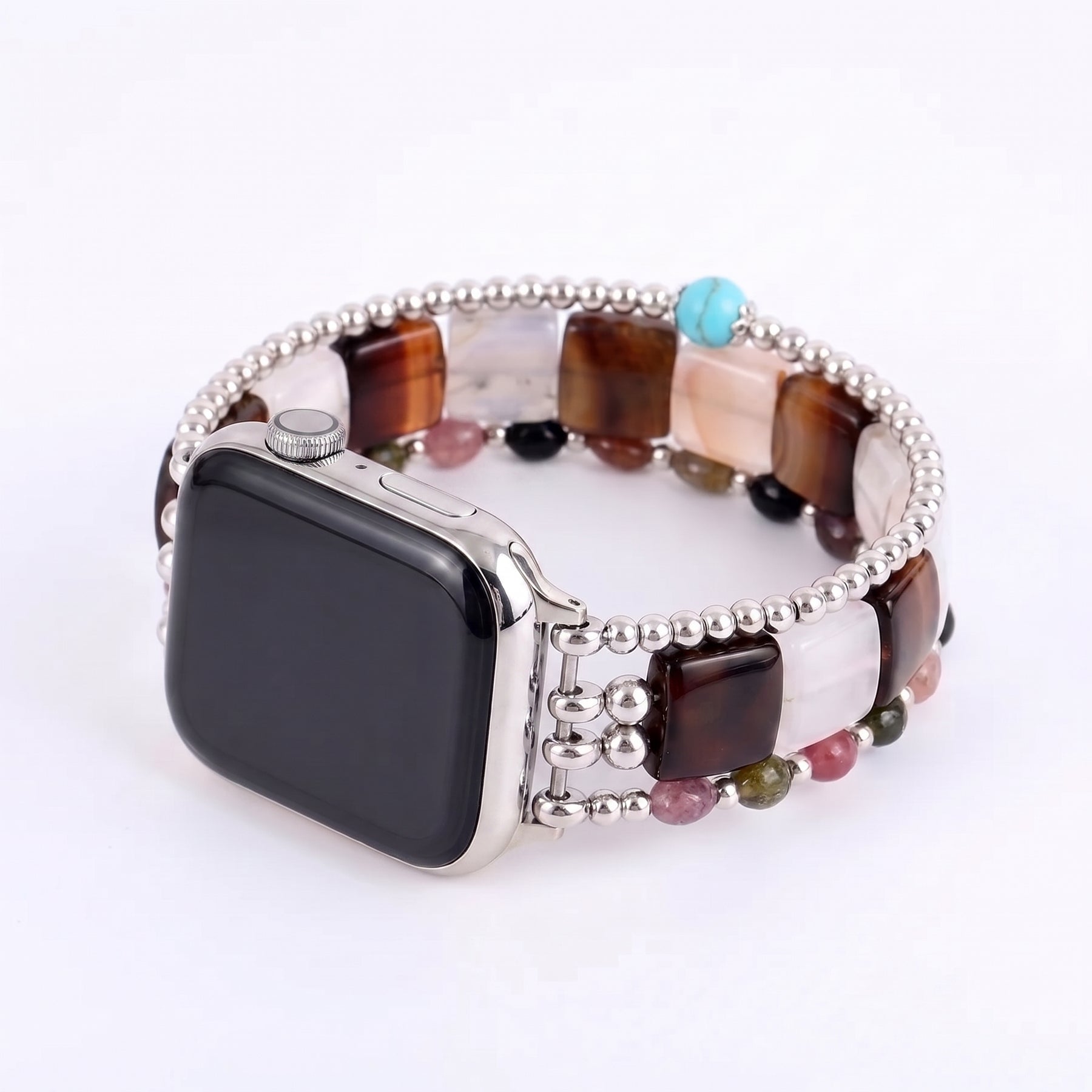 Wild Grace Agate Stretch Apple Watch Strap