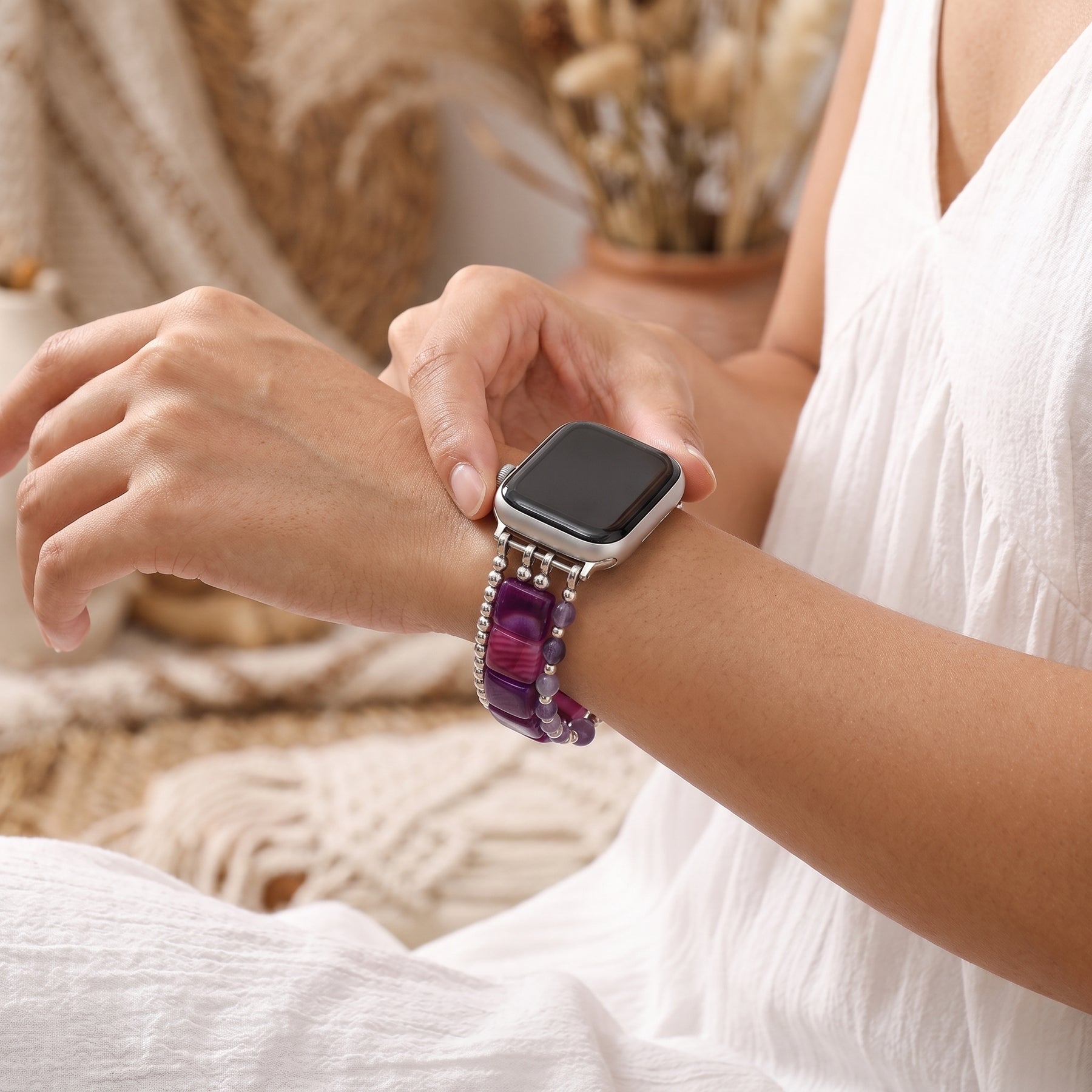 Azure Dream Sodalite Stretch Apple Watch Strap