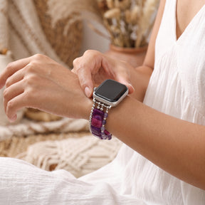 Fierce Grace Tiger's Eye Stretch Apple Watch Strap