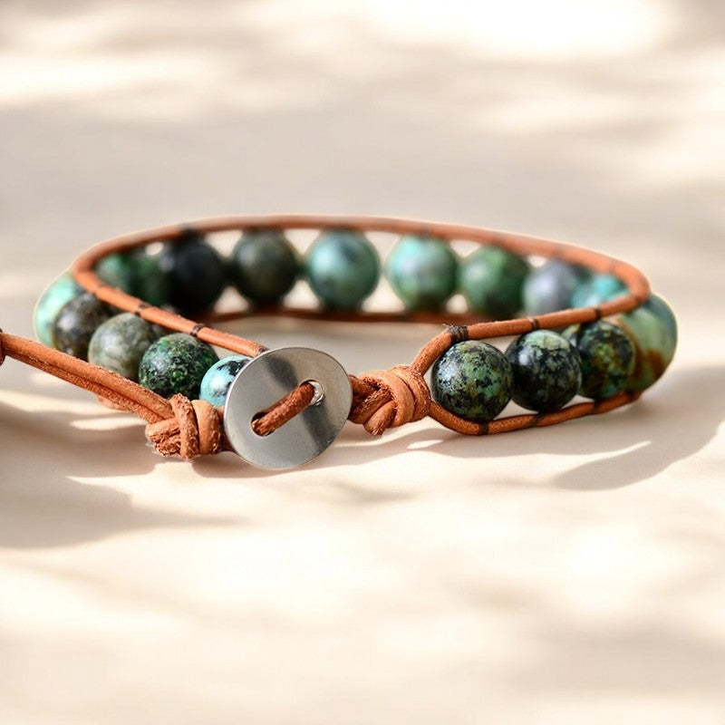 Men's Boho African Turquoise Bracelet