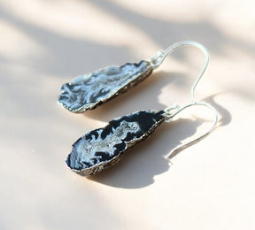 Natural Agate Dangle Earrings