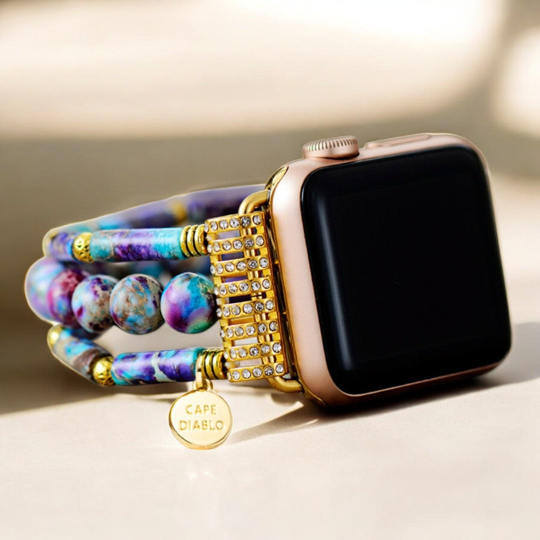 Periwinkle Jasper Stretch Apple Watch Strap