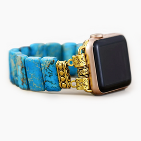 Turquoise Tibetan Jasper Stretch Apple Watch Strap