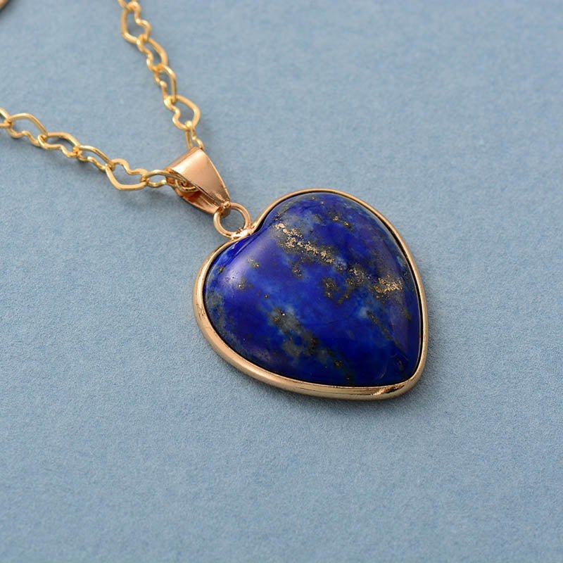 Intense Lapis Lazuli Heart Necklace - Cape Diablo